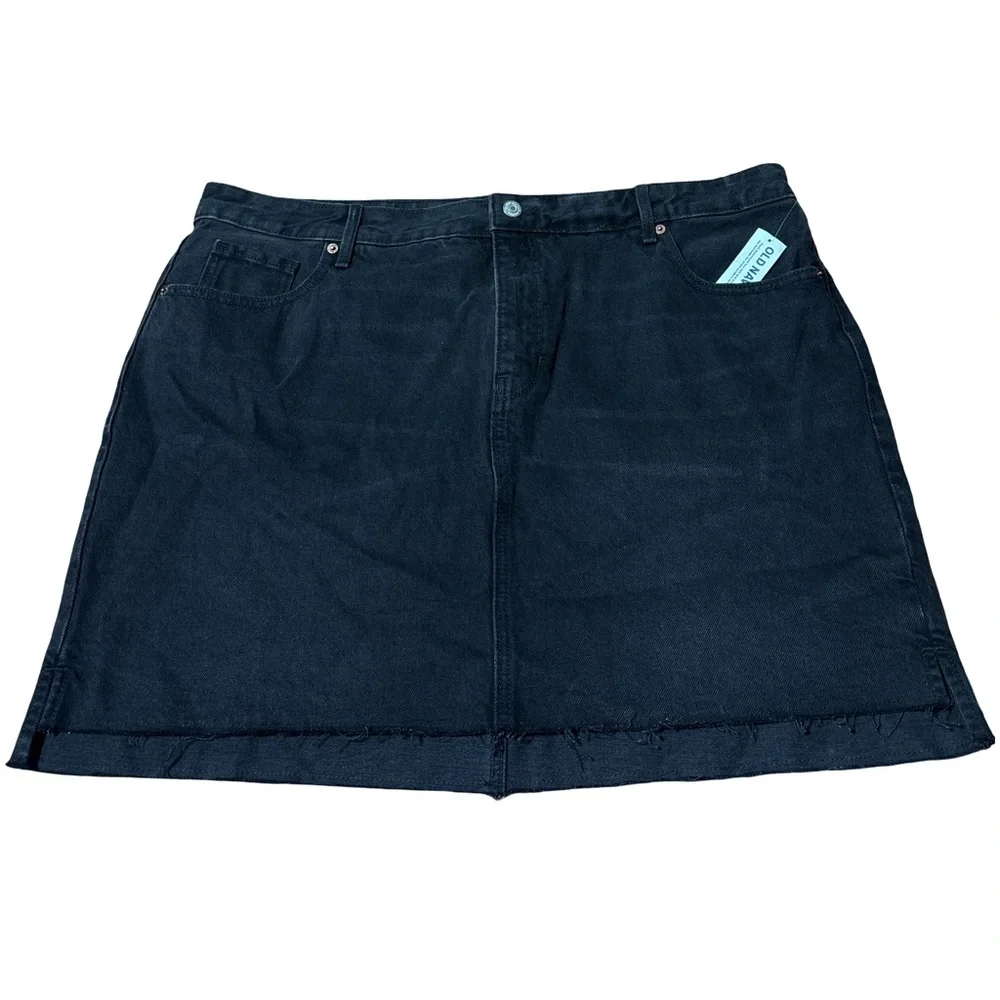 Old Navy Dark Blue Denim Midi Skirt